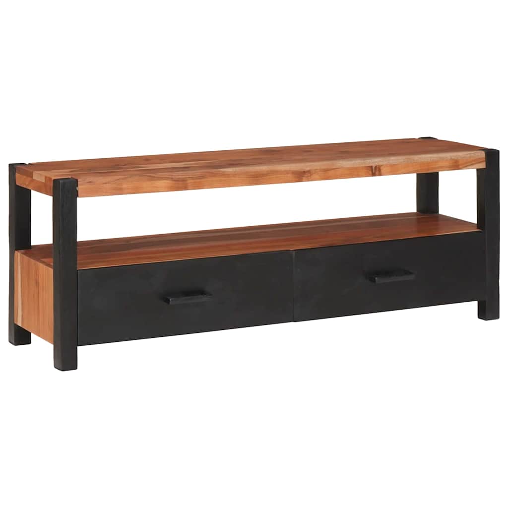 Média szekrény fiókkal Barna 110 x 30 x 40 cm Tömör Akácfa
