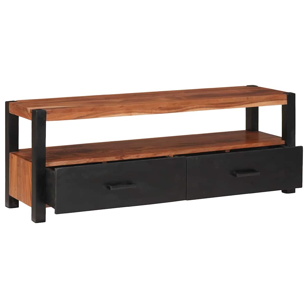 Média szekrény fiókkal Barna 110 x 30 x 40 cm Tömör Akácfa