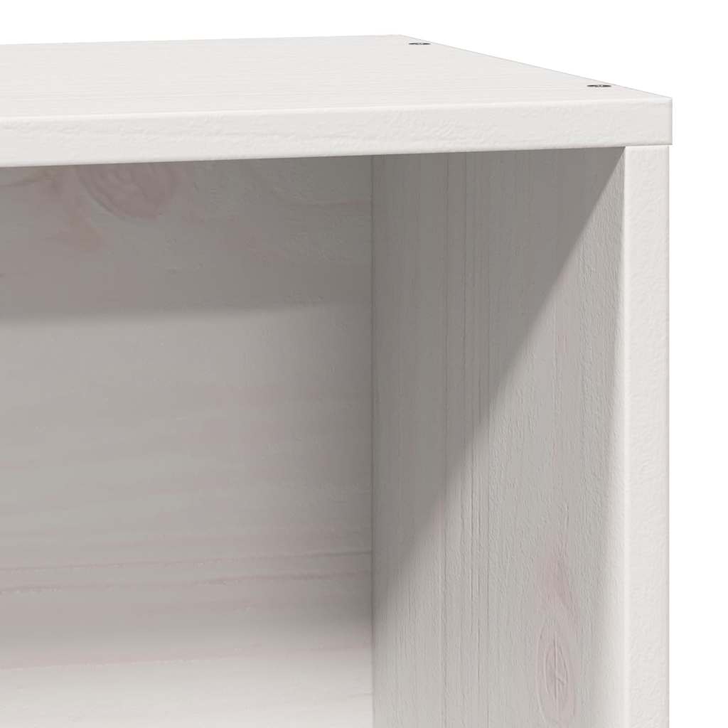 fehér tömör fenyőfa könyvespolcos ágy matrac nélkül 75 x 190 cm