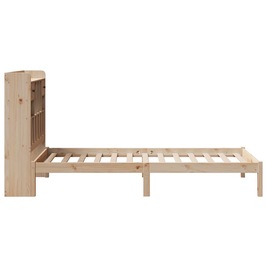 tömör fenyőfa könyvespolcos ágy matrac nélkül 90 x 190 cm