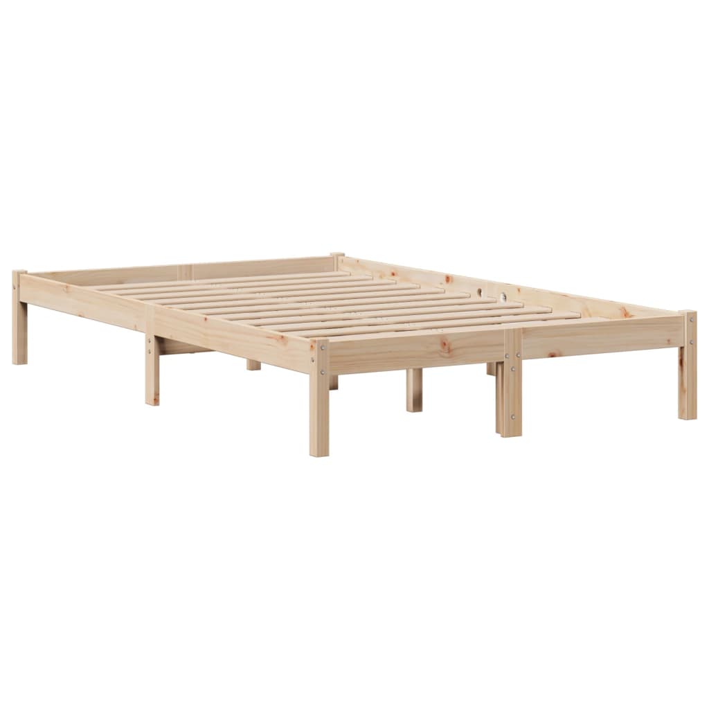 tömör fenyőfa könyvespolcos ágy matrac nélkül 135 x 190 cm