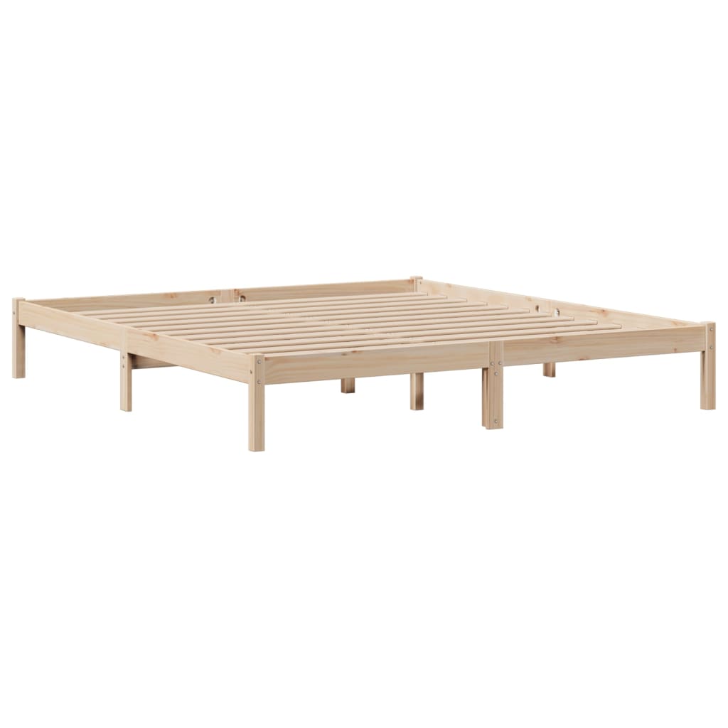 tömör fenyőfa könyvespolcos ágy matrac nélkül 180 x 200 cm