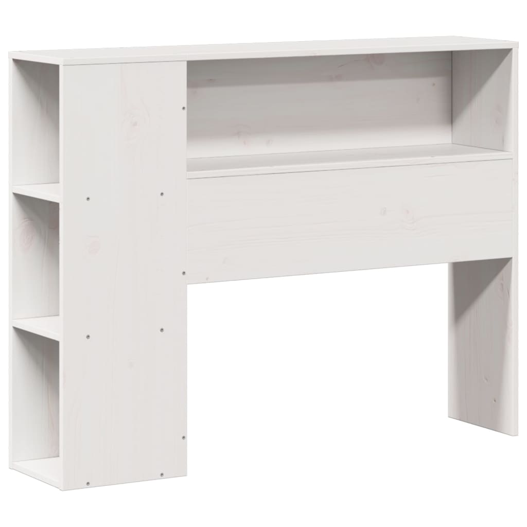 fehér tömör fenyőfa könyvespolcos ágy matrac nélkül 75 x 190 cm