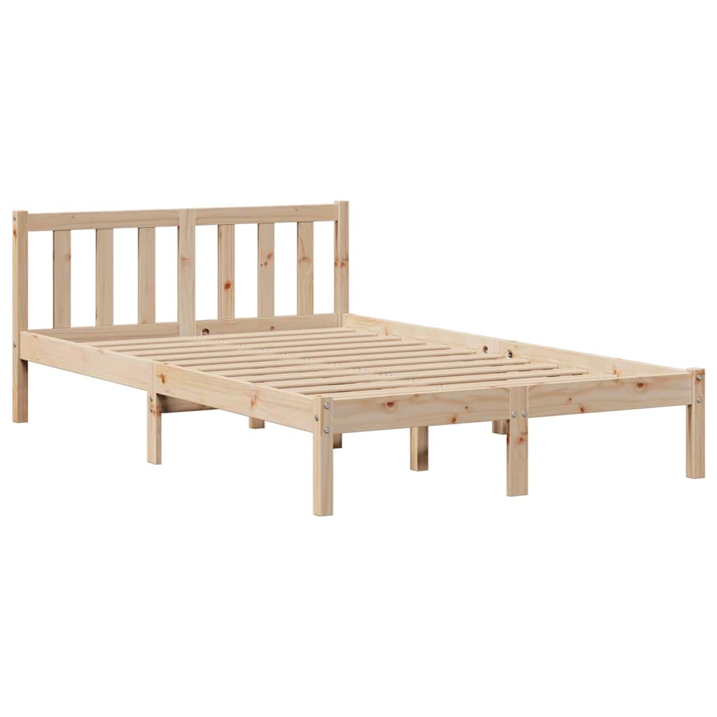 tömör fenyőfa könyvespolcos ágy matrac nélkül 135 x 190 cm
