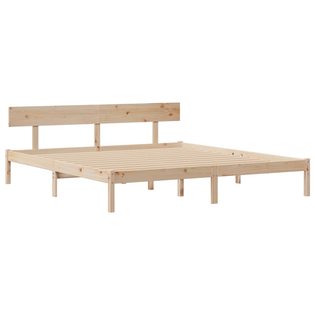 tömör fenyőfa könyvespolcos ágy matrac nélkül 180 x 200 cm