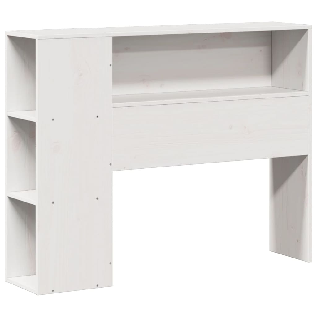 fehér tömör fenyőfa könyvespolcos ágy matrac nélkül 75 x 190 cm