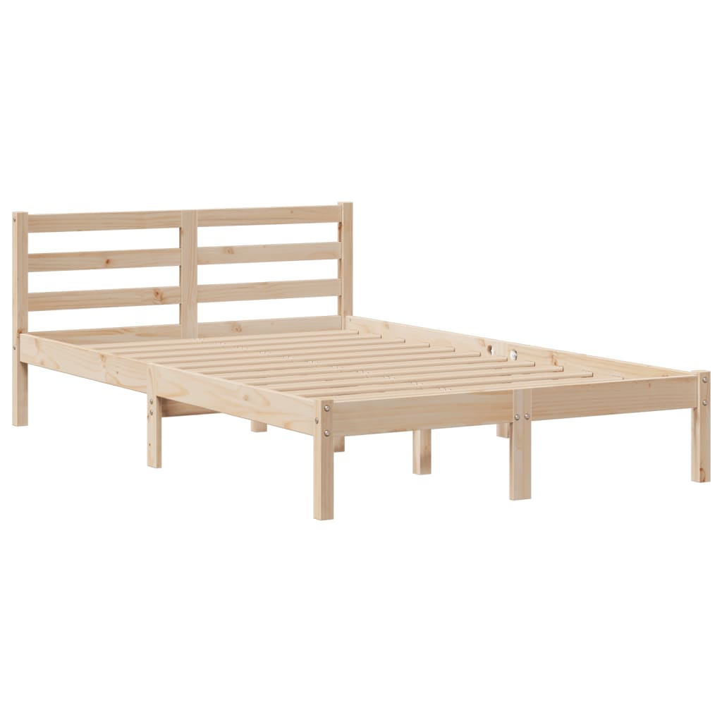 tömör fenyőfa könyvespolcos ágy matrac nélkül 135 x 190 cm