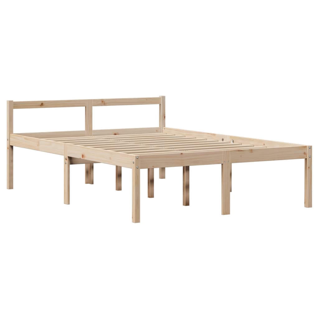 tömör fenyőfa könyvespolcos ágy matrac nélkül 135 x 190 cm