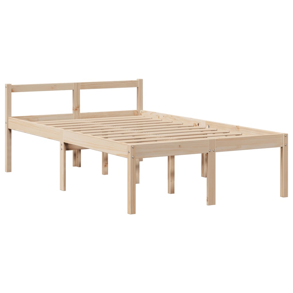 tömör fenyőfa könyvespolcos ágy matrac nélkül 135 x 190 cm