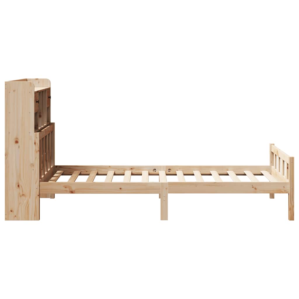 tömör fenyőfa könyvespolcos ágy matrac nélkül 90 x 190 cm