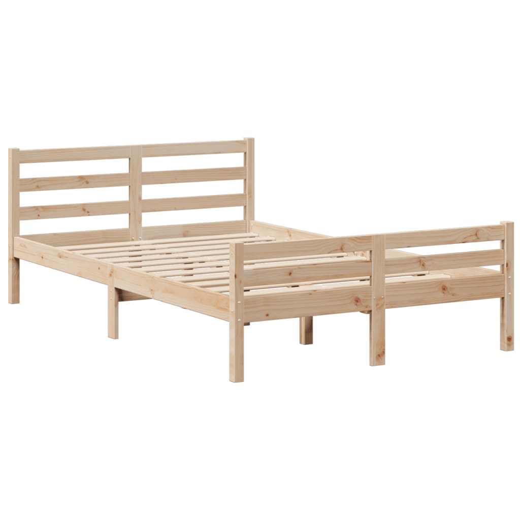 tömör fenyőfa könyvespolcos ágy matrac nélkül 135 x 190 cm