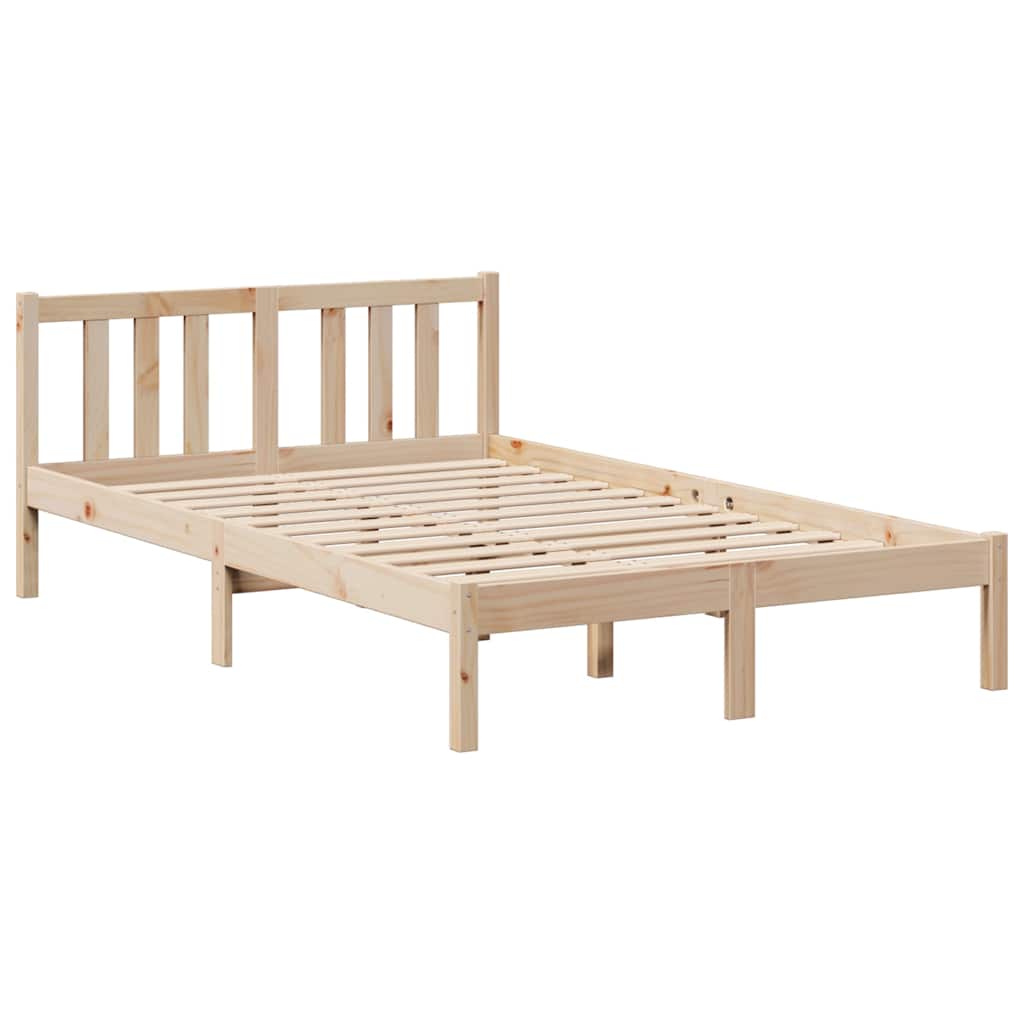 tömör fenyőfa könyvespolcos ágy matrac nélkül 135 x 190 cm