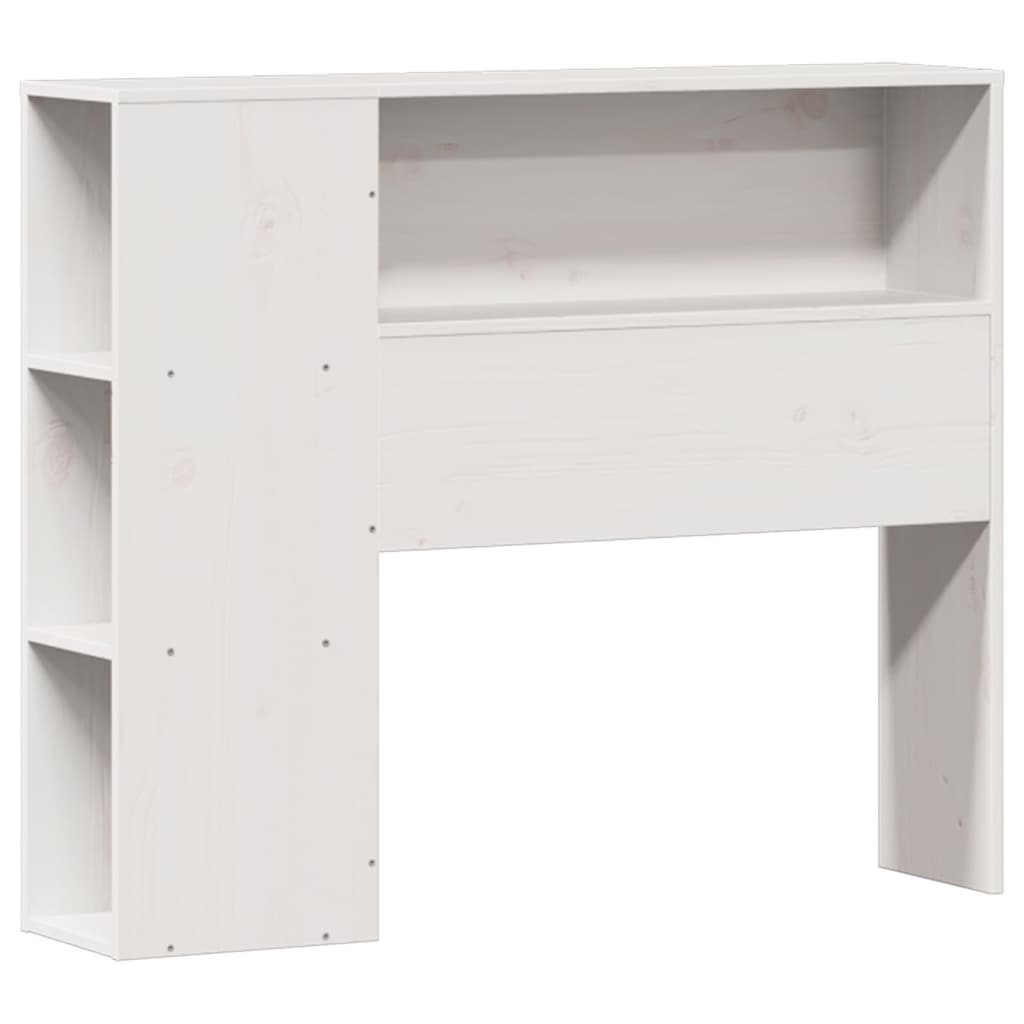 fehér tömör fenyőfa könyvespolcos ágy matrac nélkül 75 x 190 cm