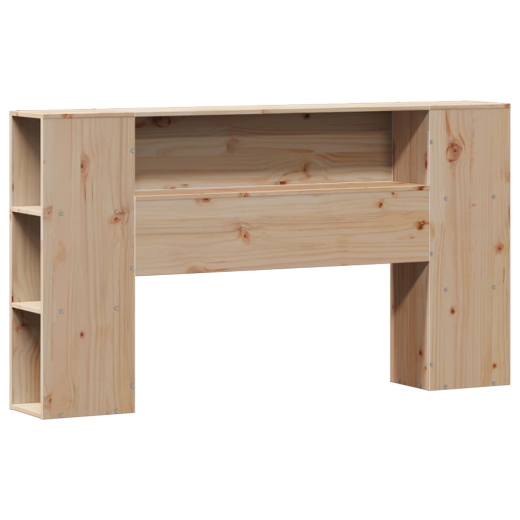 tömör fenyőfa könyvespolcos ágy matrac nélkül 135 x 190 cm