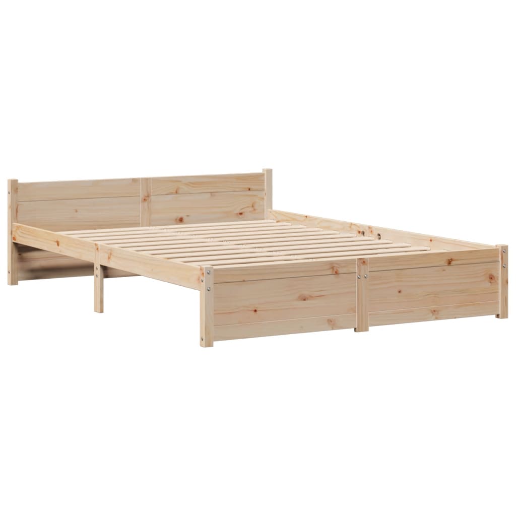 tömör fenyőfa könyvespolcos ágy matrac nélkül 135 x 190 cm