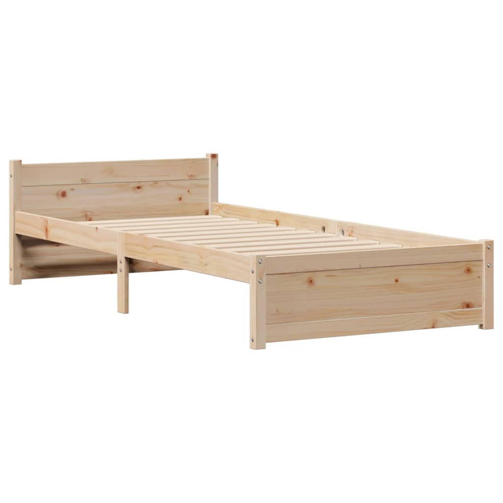 tömör fenyőfa könyvespolcos ágy matrac nélkül 75 x 190 cm