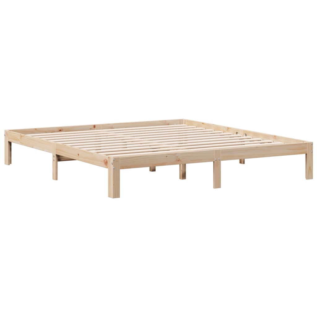 tömör fenyőfa könyvespolcos ágy matrac nélkül 180 x 200 cm