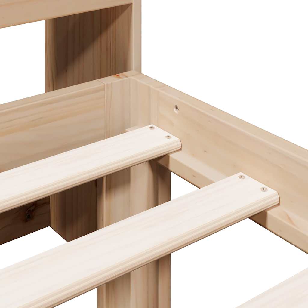 tömör fenyőfa könyvespolcos ágy matrac nélkül 75 x 190 cm