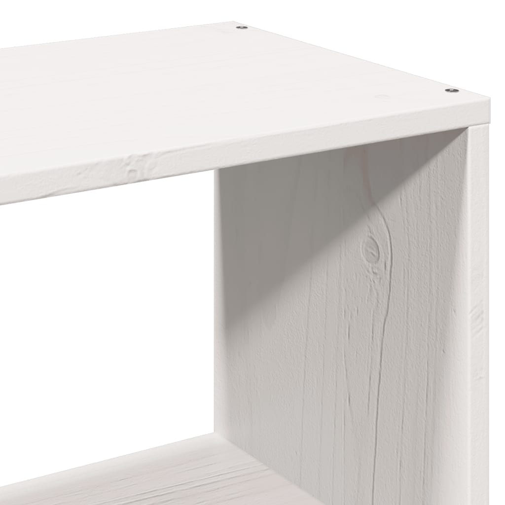 fehér tömör fenyőfa könyvespolcos ágy matrac nélkül 160x200 cm