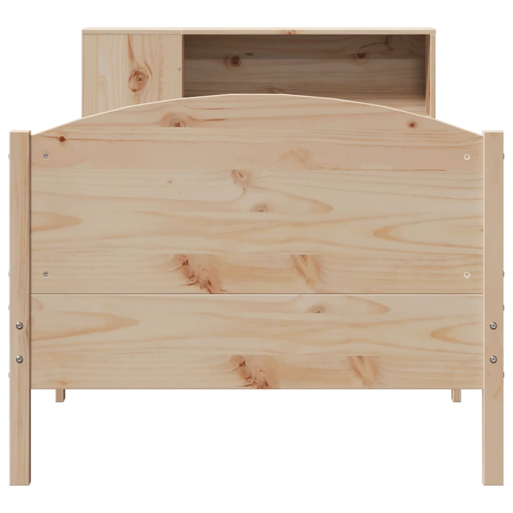 tömör fenyőfa könyvespolcos ágy matrac nélkül 75 x 190 cm