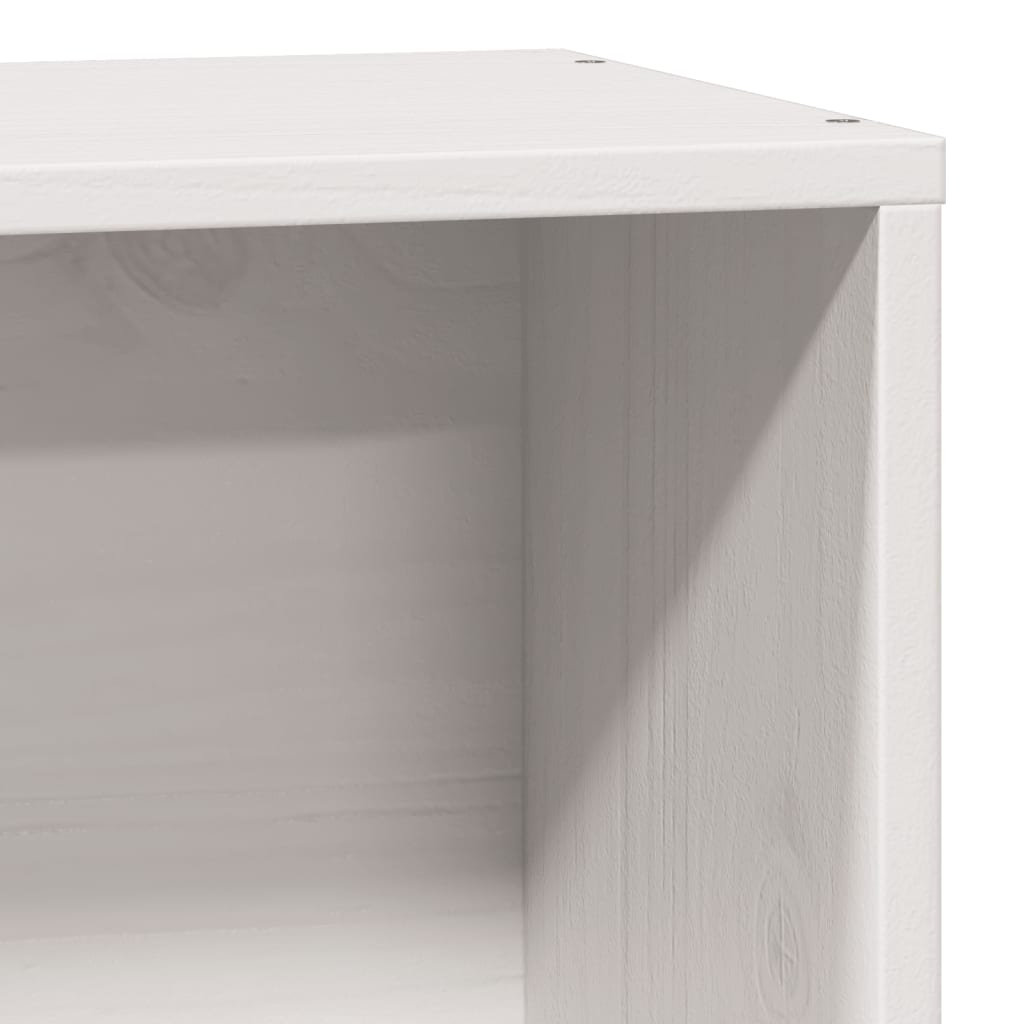 fehér tömör fenyőfa könyvespolcos ágy matrac nélkül 75 x 190 cm