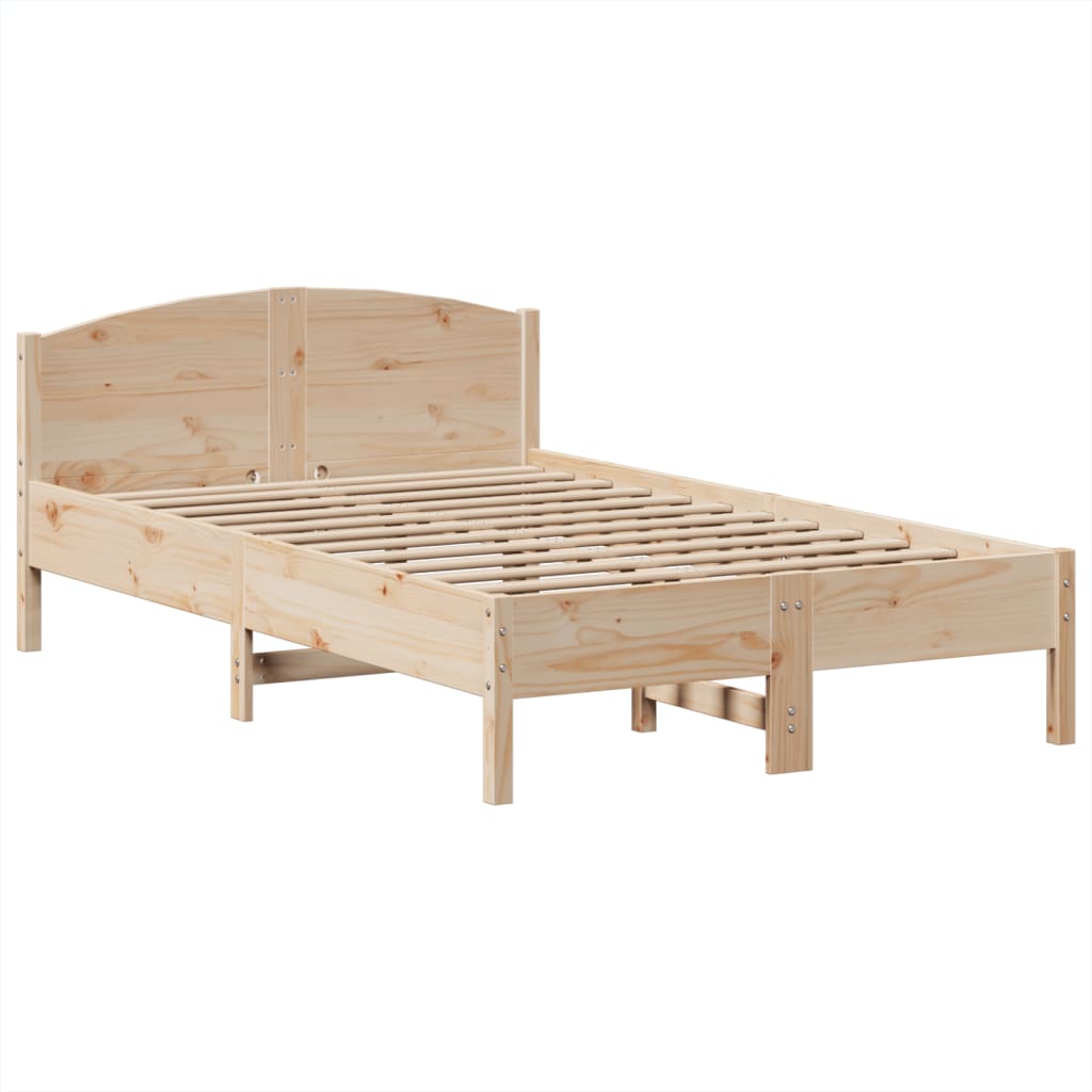 tömör fenyőfa könyvespolcos ágy matrac nélkül 135 x 190 cm