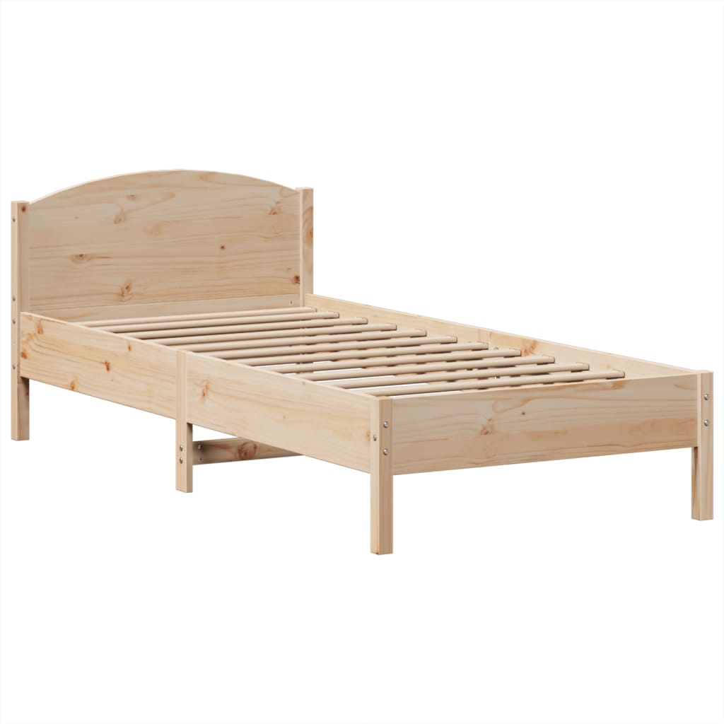 tömör fenyőfa könyvespolcos ágy matrac nélkül 100 x 200 cm