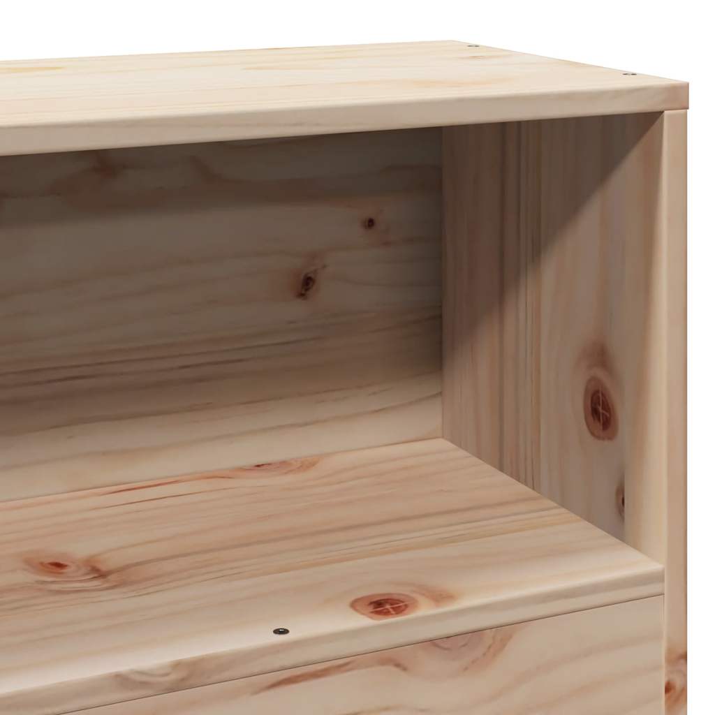tömör fenyőfa könyvespolcos ágy matrac nélkül 75 x 190 cm