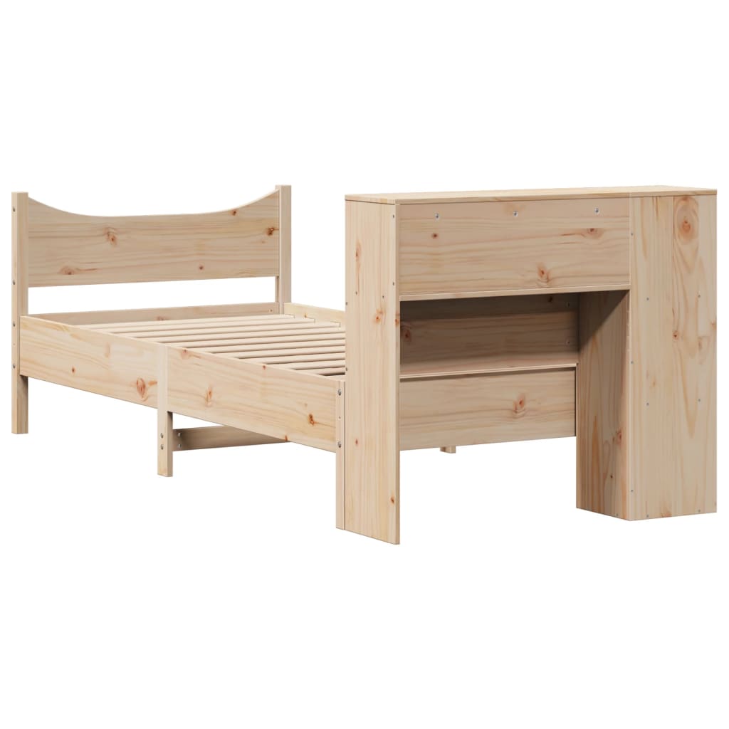 tömör fenyőfa ágy matrac nélkül 75 x 190 cm