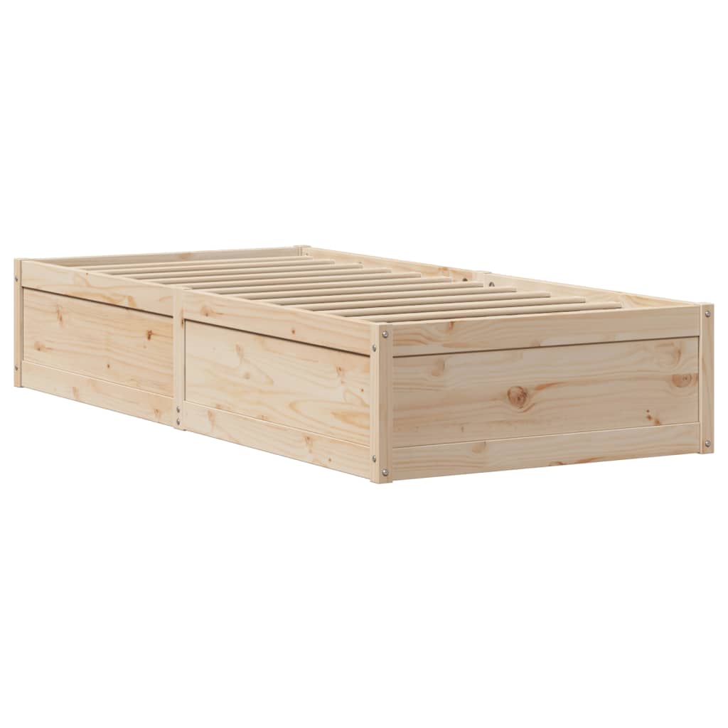 tömör fenyőfa ágy matrac nélkül 75 x 190 cm