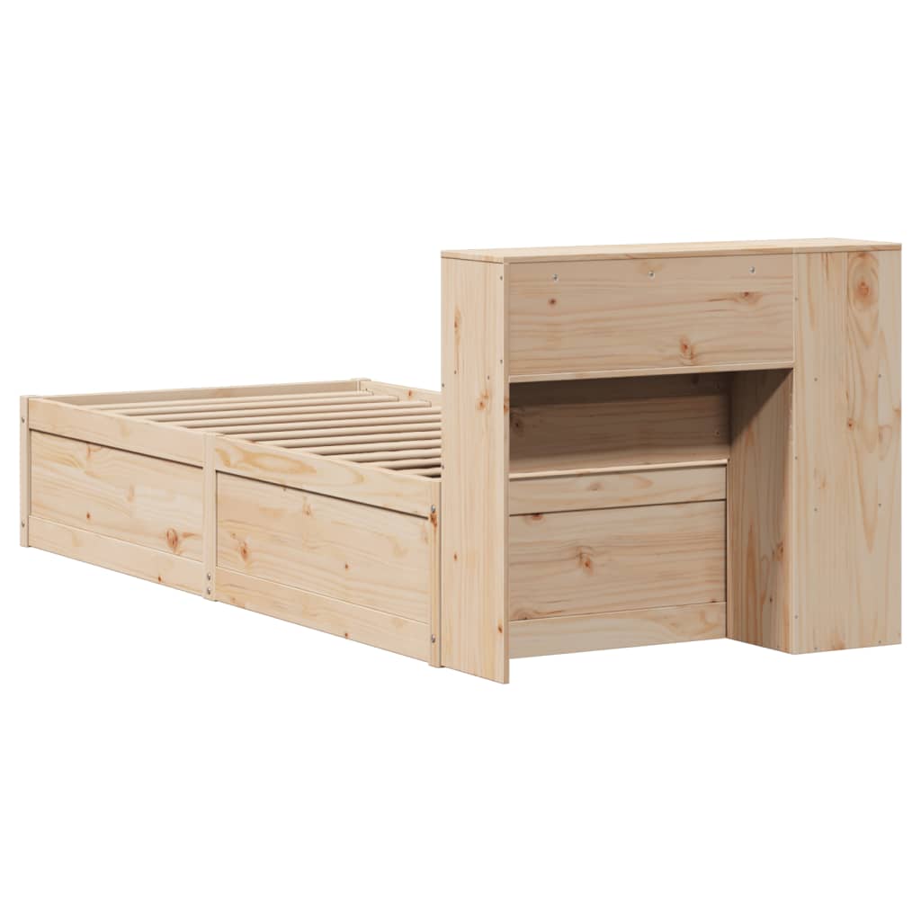 tömör fenyőfa ágy matrac nélkül 75 x 190 cm