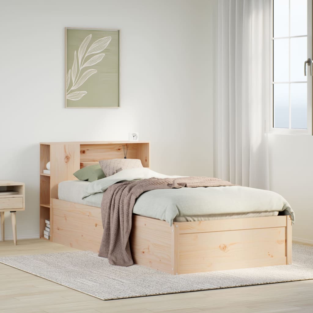tömör fenyőfa ágy matrac nélkül 75 x 190 cm