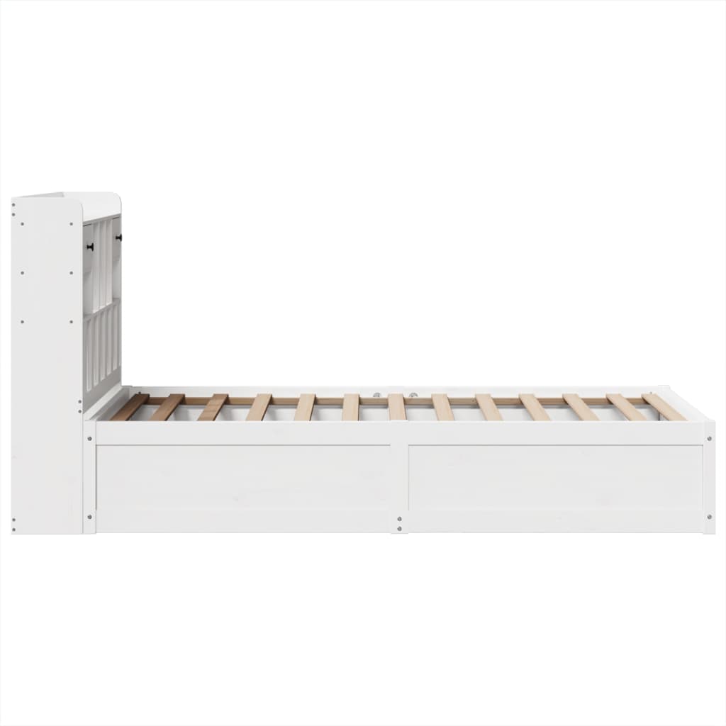 fehér tömör fenyőfa ágy matrac nélkül 90 x 200 cm