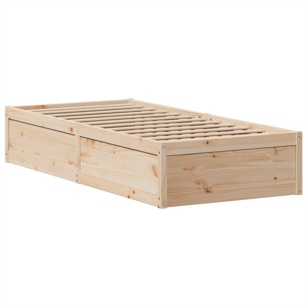 tömör fenyőfa ágy matrac nélkül 75 x 190 cm