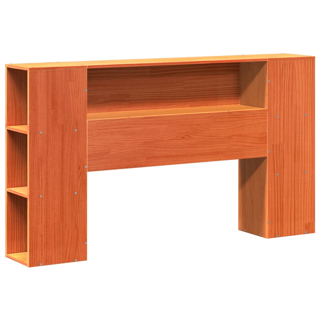 viaszbarna tömör fenyőfa ágy matrac nélkül 140 x 190 cm