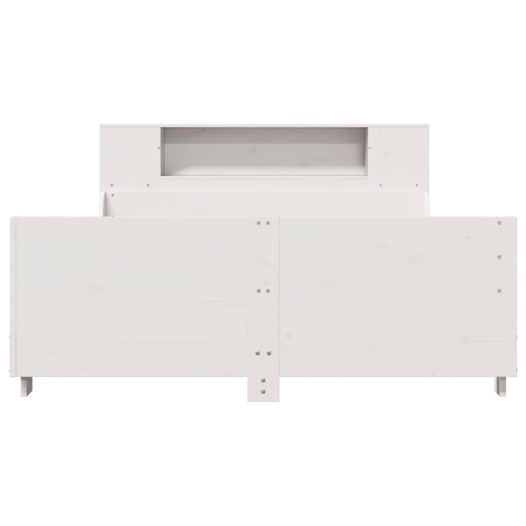 fehér tömör fenyőfa ágy matrac nélkül 140x190 cm