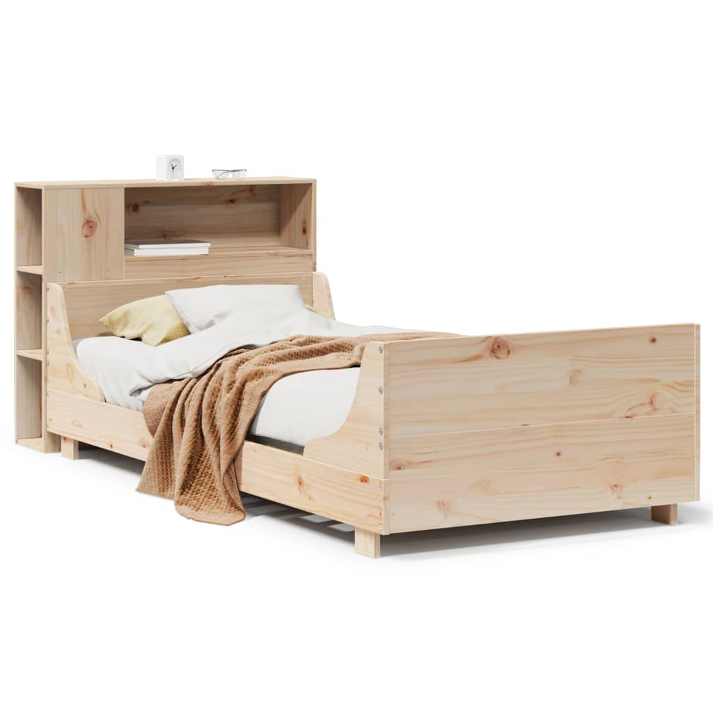 tömör fenyőfa ágy matrac nélkül 75 x 190 cm