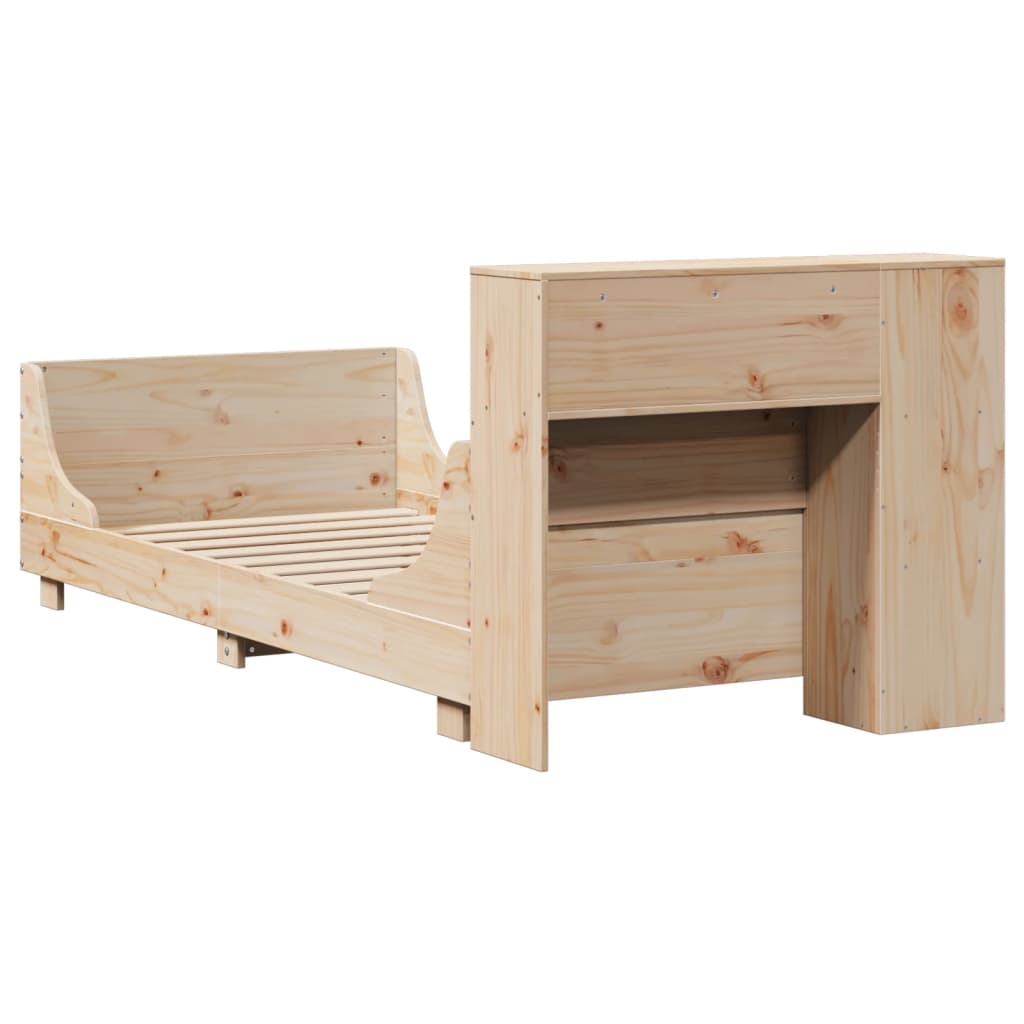 tömör fenyőfa ágy matrac nélkül 75 x 190 cm