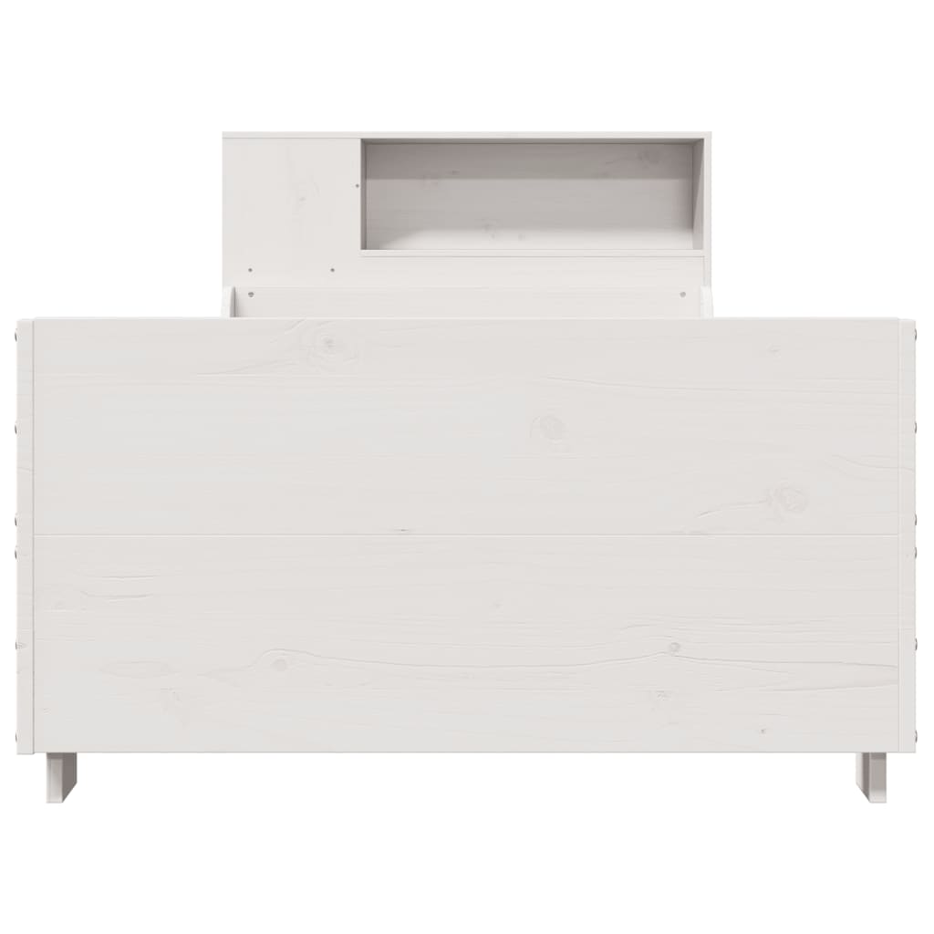 fehér tömör fenyőfa ágy matrac nélkül 75 x 190 cm