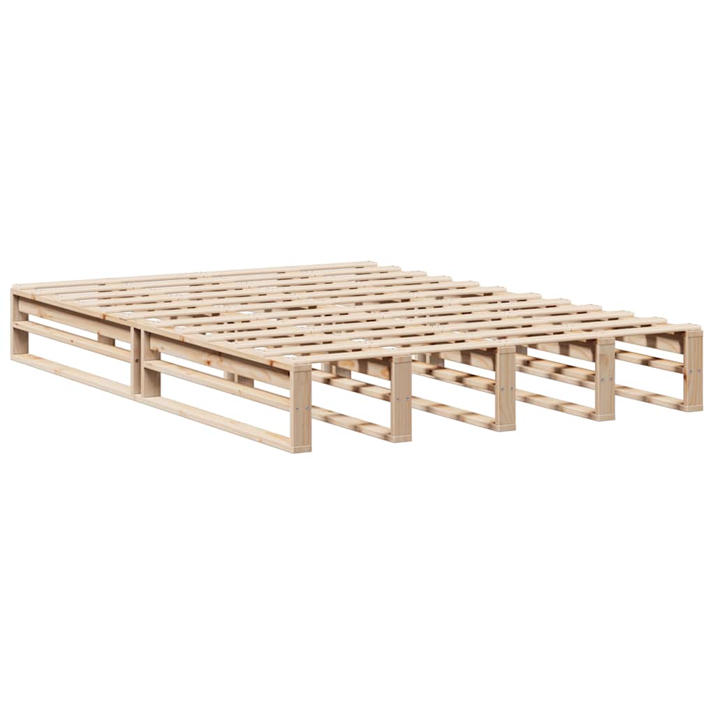tömör fa könyvespolcos ágy matrac nélkül 135 x 190 cm