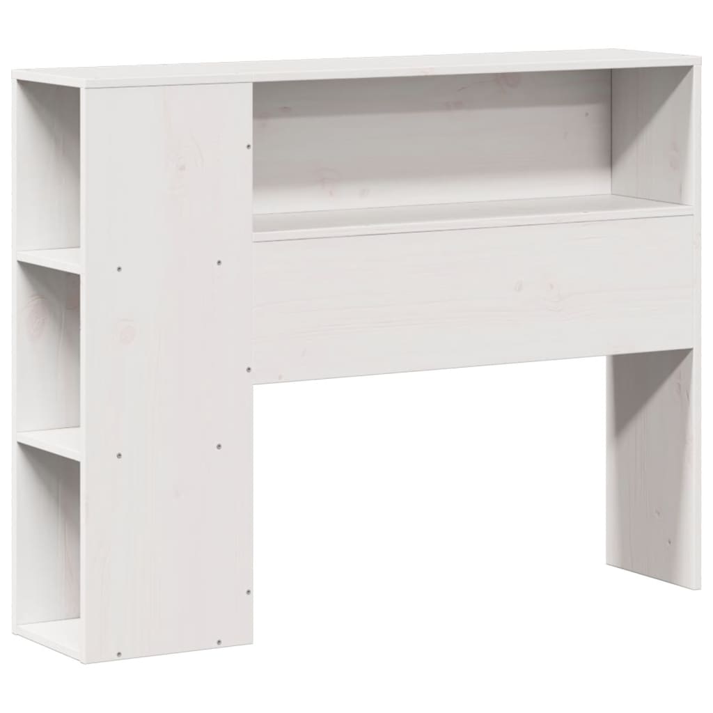 fehér tömör fa könyvespolcos ágy matrac nélkül 75 x 190 cm
