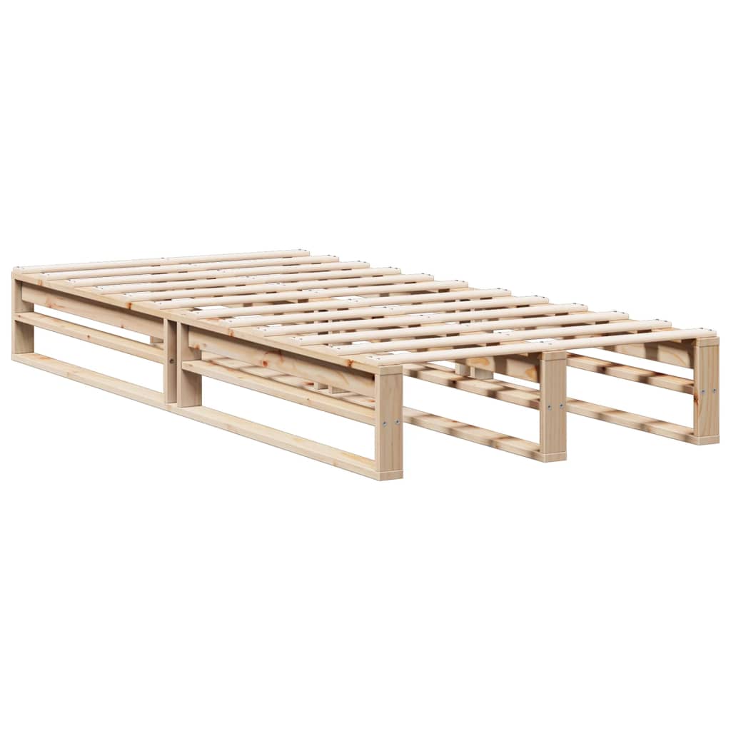 tömör fenyőfa könyvespolcos ágy matrac nélkül 90 x 200 cm