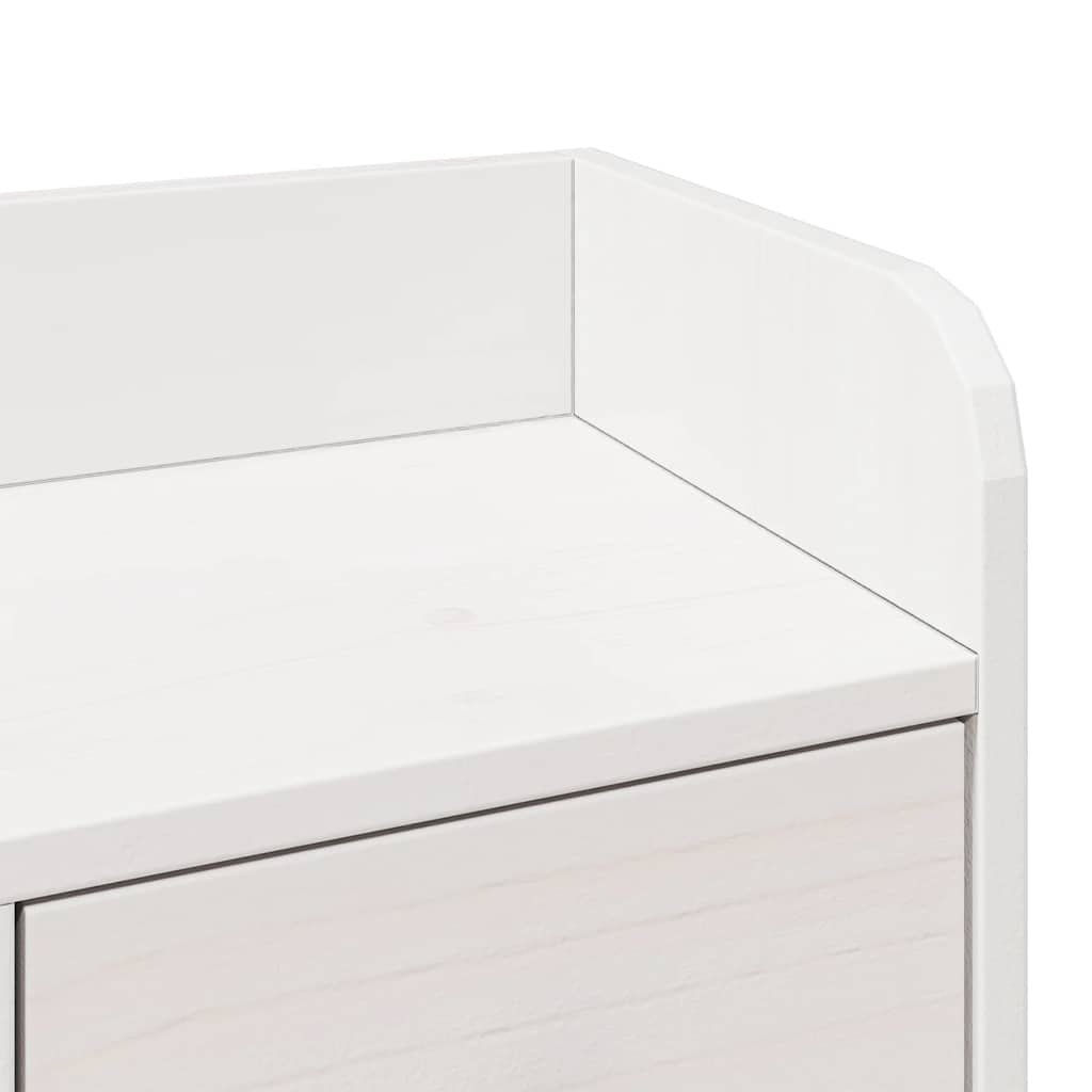 fehér tömör fenyőfa könyvespolcos ágy matrac nélkül 90 x 200 cm