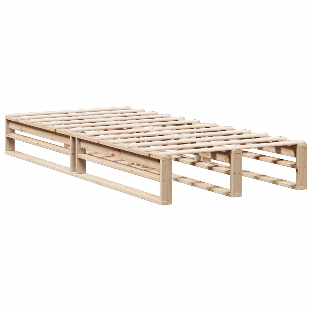 tömör fenyőfa könyvespolcos ágy matrac nélkül 90 x 190 cm