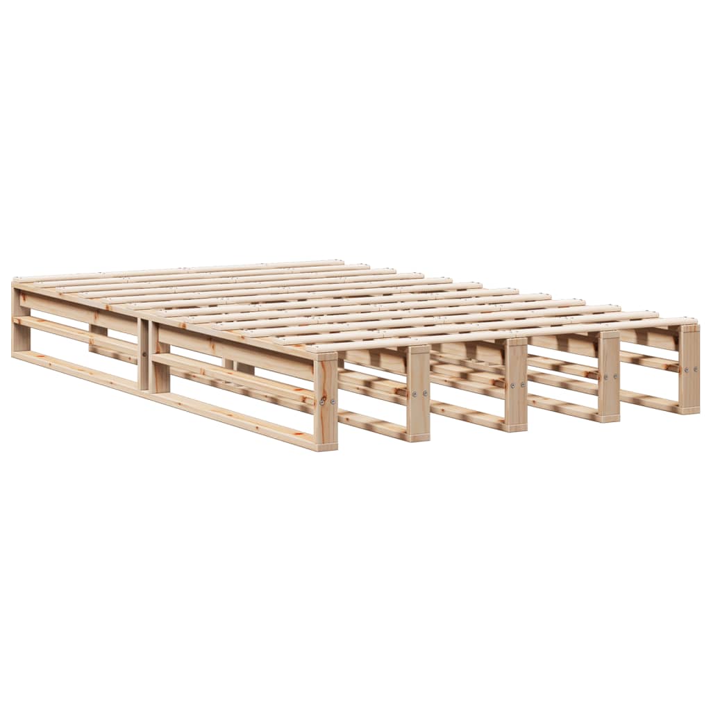 tömör fenyőfa könyvespolcos ágy matrac nélkül 135 x 190 cm