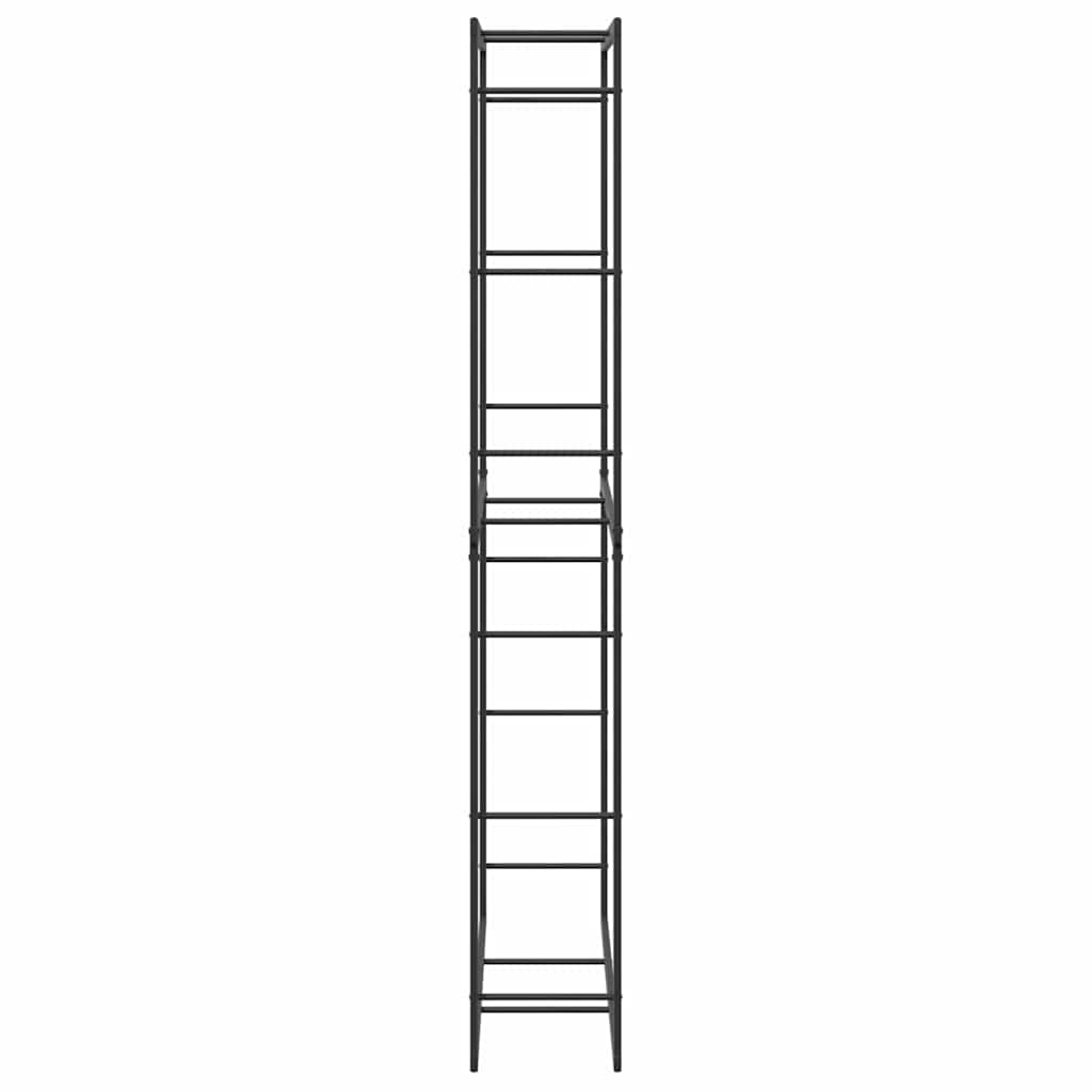 tűzifa állvány Fekete 100x30x209 cm Acél