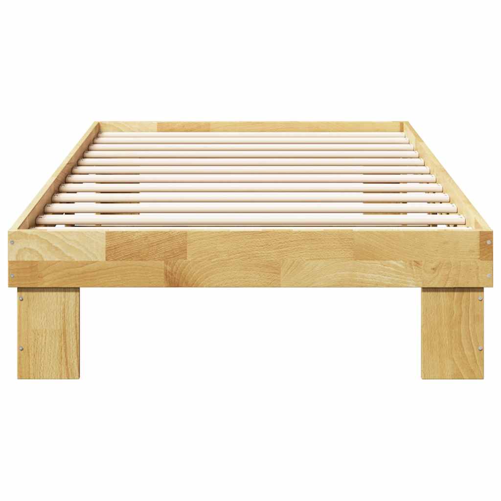 ágykeret matrac nélkül 75x190 cm tömör fa tölgyfa
