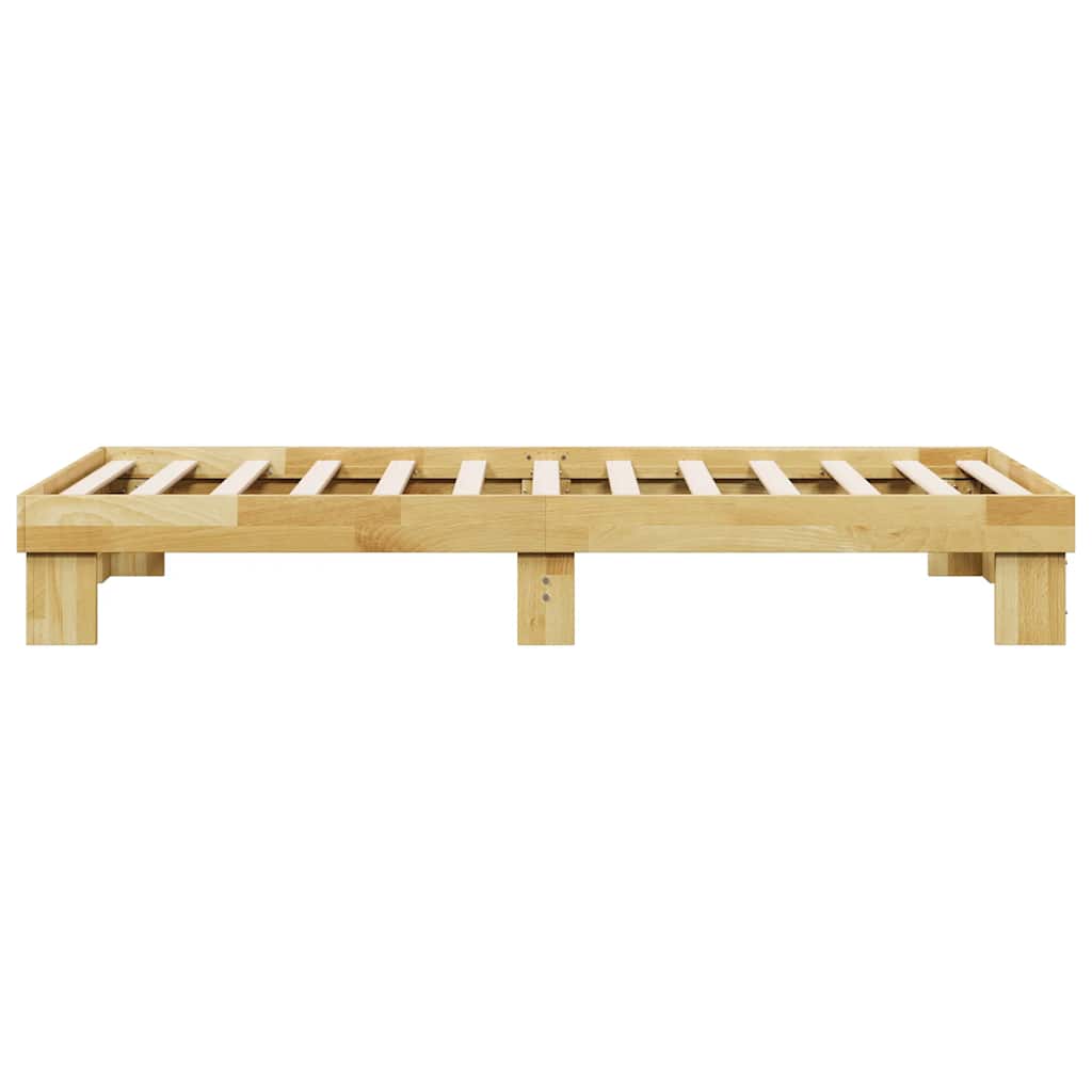 ágykeret matrac nélkül 75x190 cm tömör fa tölgyfa
