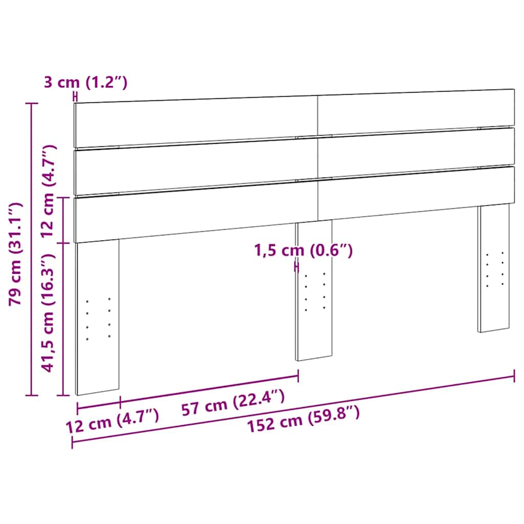 tömör tölgyfa fejtámla 150 cm