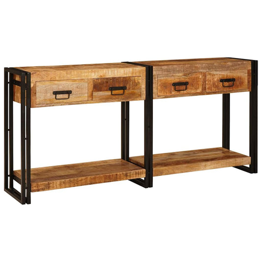 Konzolasztalok 2 pcs Barna 161 x 33 x 75 cm Tömör Mangófát
